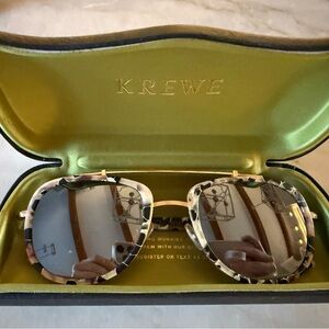KREWE Gold and Black Patterned Sunglasses